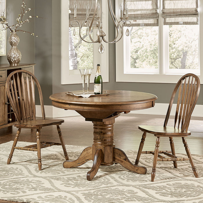 Carolina Crossing - Pedestal Table Set – 3 Piece Dining Room Sets by Liberty Furniture at Furniture Wholesale Plus , Nashville furniture store