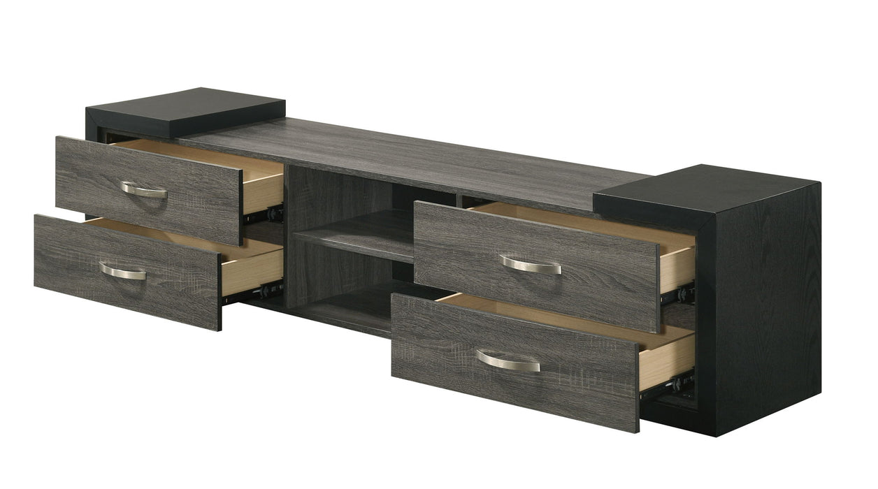 Brant - TV Stand - Dark Gray - Premium TV Stands from Crown Mark - Just $309! Shop now at Furniture Wholesale Plus  We are the best furniture store in Nashville, Hendersonville, Goodlettsville, Madison, Antioch, Mount Juliet, Lebanon, Gallatin, Springfield, Murfreesboro, Franklin, Brentwood