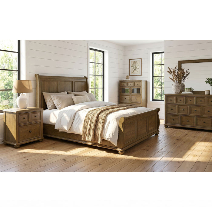 Heritage & Home - Nightstand With USBC - Oak Brown – Nightstands w/ Charging Stations by Elements International at Furniture Wholesale Plus , Nashville furniture store