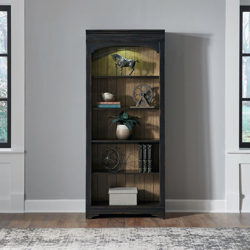 Meritage - Bunching Bookcase - Aged Charcoal – Standard Bookcases by Liberty Furniture at Furniture Wholesale Plus , Nashville furniture store