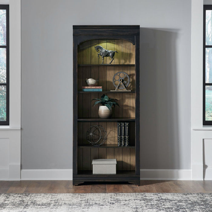 Meritage - Bunching Bookcase - Aged Charcoal – Standard Bookcases by Liberty Furniture at Furniture Wholesale Plus , Nashville furniture store