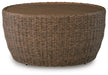 Double Point - Round Cocktail Table - Beige – Coffee Tables by Signature Design by Ashley® at Furniture Wholesale Plus , Nashville furniture store