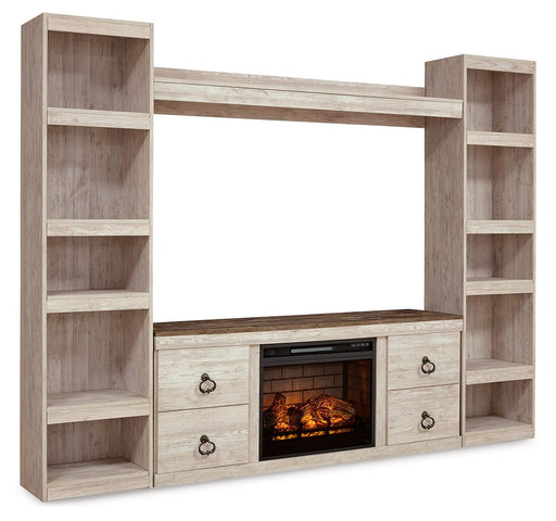 Willowton - Entertainment Center With Fireplace Option – Entertainment Centers by Signature Design by Ashley® at Furniture Wholesale Plus , Nashville furniture store