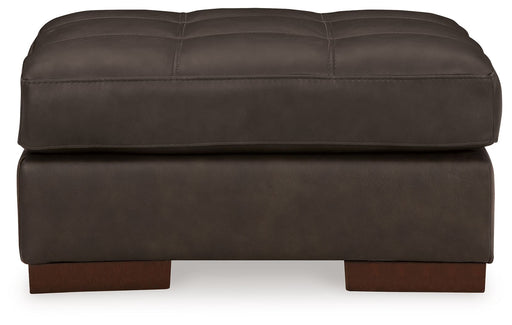 Luigi - Ottoman - Thunder – Upholstered Ottomans by Signature Design by Ashley® at Furniture Wholesale Plus , Nashville furniture store