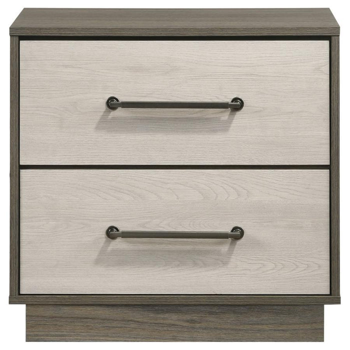 Fenwick - 2-Drawer Nightstand Bedside Table - Gray Oak – Accent Nightstands by Coaster Fine Furniture at Furniture Wholesale Plus , Nashville furniture store