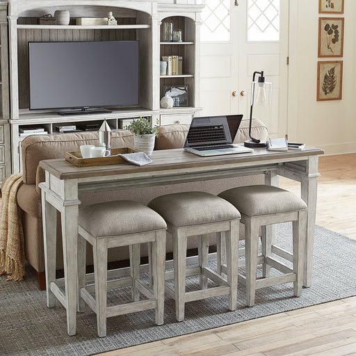 Heartland - 4 Piece Dining Room Set - Antique White / Tobacco Tops – 4 Piece Dining Room Sets by Liberty Furniture at Furniture Wholesale Plus , Nashville furniture store