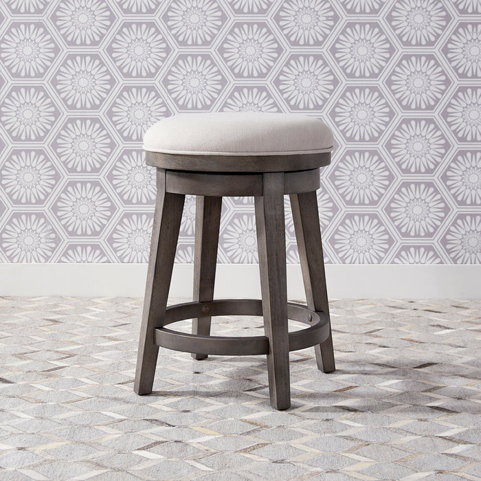 Modern Farmhouse - Console Swivel Stool – Counter Height (24"-27") by Liberty Furniture at Furniture Wholesale Plus , Nashville furniture store