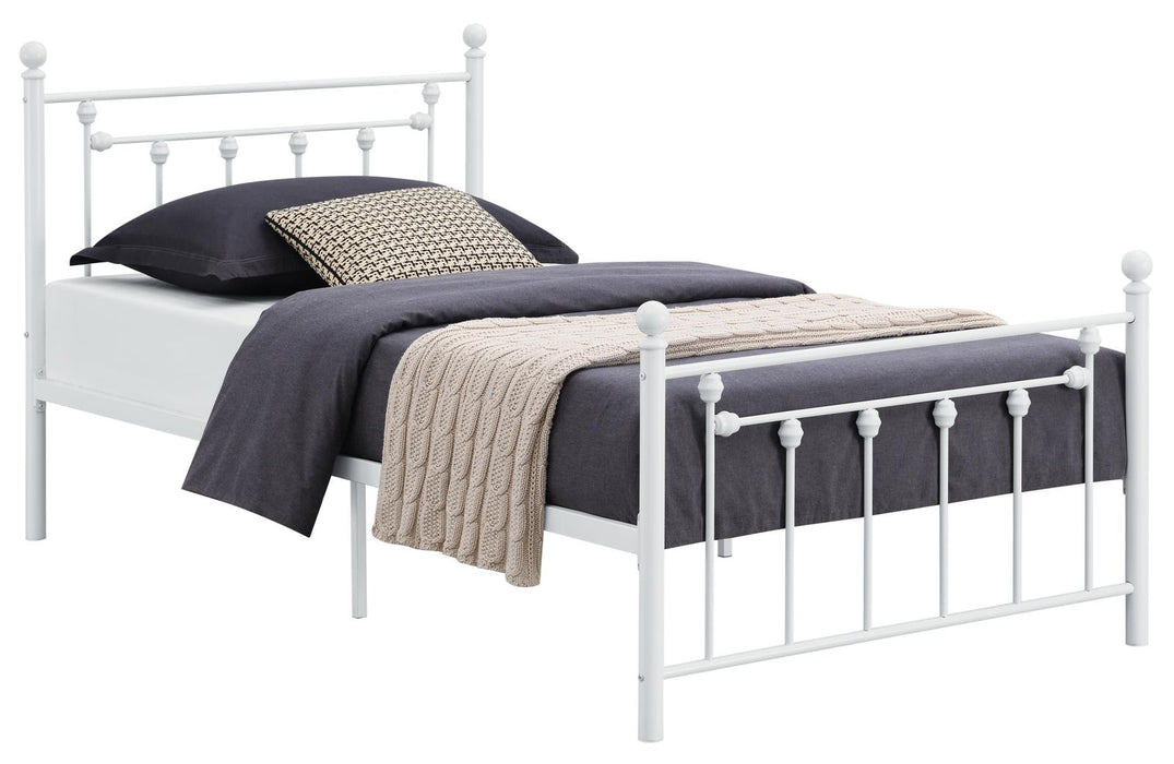 Canon Full Metal Slatted Headboard Platform Bed - White - Premium Bed from Coaster Z2 Standard - Just $210! Shop now at Furniture Wholesale Plus  We are the best furniture store in Nashville, Hendersonville, Goodlettsville, Madison, Antioch, Mount Juliet, Lebanon, Gallatin, Springfield, Murfreesboro, Franklin, Brentwood