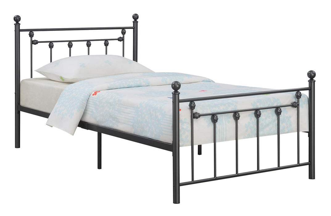 Canon Full Metal Slatted Headboard Platform Bed - Gunmetal - Premium Bed from Coaster Z2 Standard - Just $210! Shop now at Furniture Wholesale Plus  We are the best furniture store in Nashville, Hendersonville, Goodlettsville, Madison, Antioch, Mount Juliet, Lebanon, Gallatin, Springfield, Murfreesboro, Franklin, Brentwood