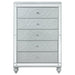 Gunnison - 5-Drawer Bedroom Chest - Silver Metallic – Accent Chests by CoasterEssence at Furniture Wholesale Plus , Nashville furniture store
