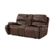 Atlantis - Power Motion Loveseat With Power Motion Head Recliner & Console - Heritage Brown – Reclining Loveseats by Elements International at Furniture Wholesale Plus , Nashville furniture store