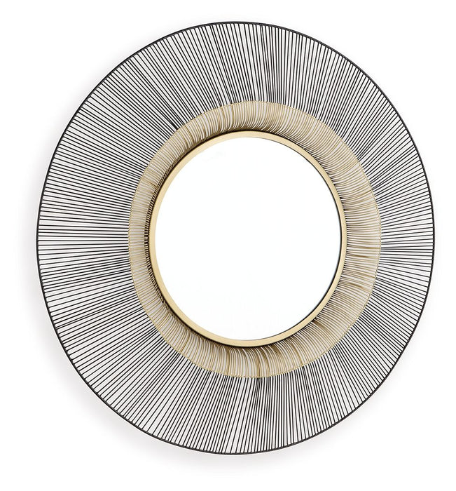 Dallmen - Accent Mirror - Black / Gold Finish – Accent Mirrors by Signature Design by Ashley® at Furniture Wholesale Plus , Nashville furniture store