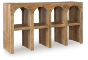 Luzmanacy - Console Sofa Table - Natural Brown – Sofa Tables by Signature Design by Ashley® at Furniture Wholesale Plus , Nashville furniture store