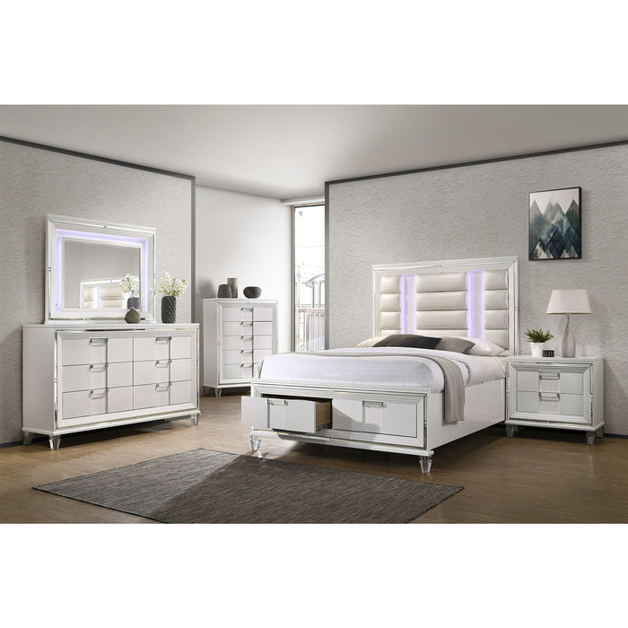 Twenty Nine - Nightstand With USB - White – Nightstands w/ Charging Stations by Elements International at Furniture Wholesale Plus , Nashville furniture store