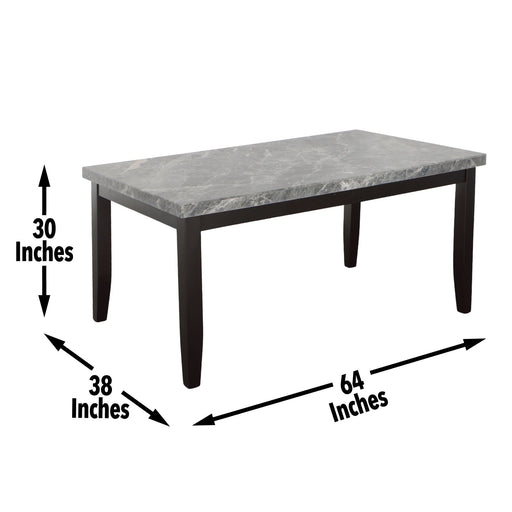 Napoli - Gray Marble Top Dining Table - Dark Gray - Premium Dining Tables from Steve Silver Furniture - Just $719! Shop now at Furniture Wholesale Plus  We are the best furniture store in Nashville, Hendersonville, Goodlettsville, Madison, Antioch, Mount Juliet, Lebanon, Gallatin, Springfield, Murfreesboro, Franklin, Brentwood