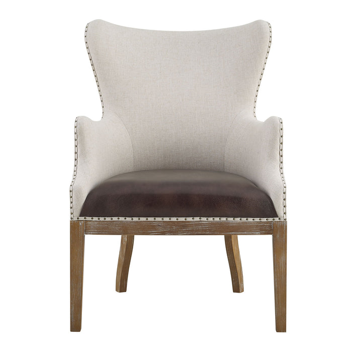 George - Wingback Accent Chair - Two Tone – Wingback Chairs by Steve Silver Furniture at Furniture Wholesale Plus , Nashville furniture store