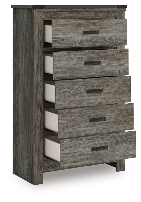 Frandern - Five Drawer Chest - Gray – Accent Chests by Signature Design by Ashley® at Furniture Wholesale Plus , Nashville furniture store
