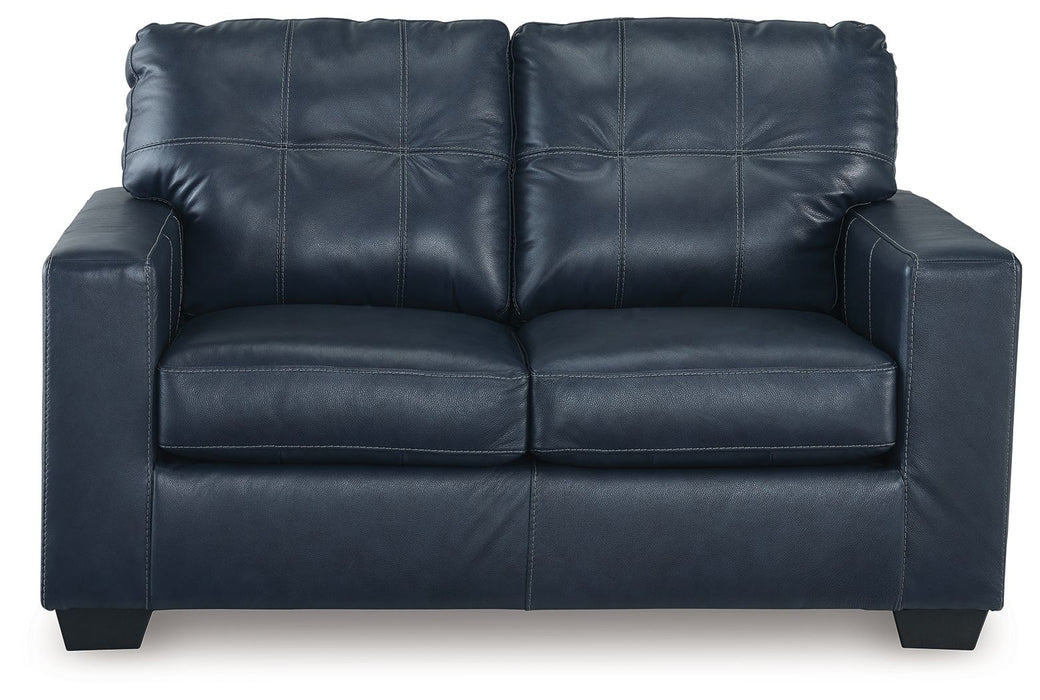 Santorine - Loveseat - Leather Match - Ocean – Stationary Loveseats by Signature Design by Ashley® at Furniture Wholesale Plus , Nashville furniture store