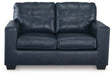 Santorine - Loveseat - Leather Match - Ocean – Stationary Loveseats by Signature Design by Ashley® at Furniture Wholesale Plus , Nashville furniture store