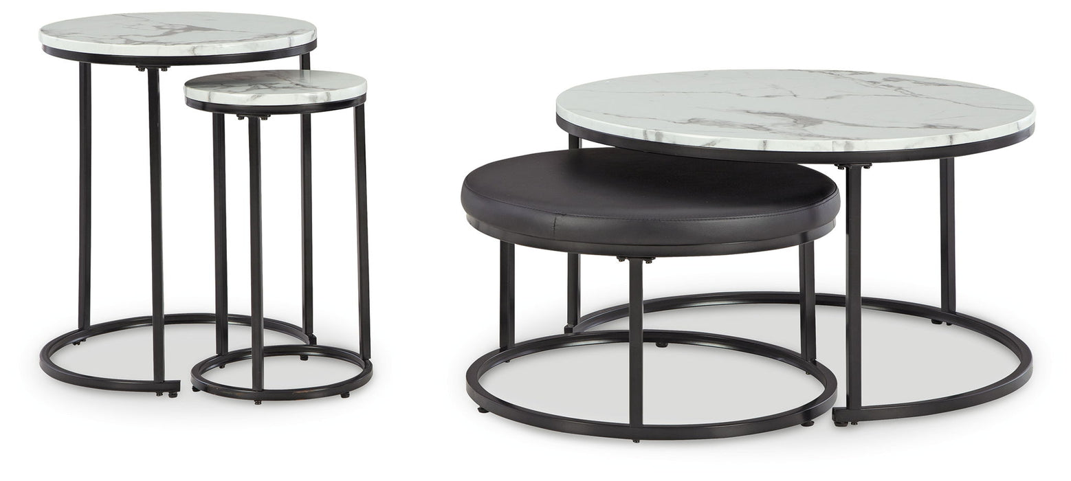 Jusmour - Occasional Nesting Table (Set of 4) - Black / White – Nesting Tables by Signature Design by Ashley® at Furniture Wholesale Plus , Nashville furniture store