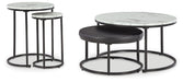Jusmour - Occasional Nesting Table (Set of 4) - Black / White – Nesting Tables by Signature Design by Ashley® at Furniture Wholesale Plus , Nashville furniture store