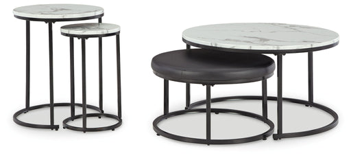 Jusmour - Occasional Nesting Table (Set of 4) - Black / White – Nesting Tables by Signature Design by Ashley® at Furniture Wholesale Plus , Nashville furniture store