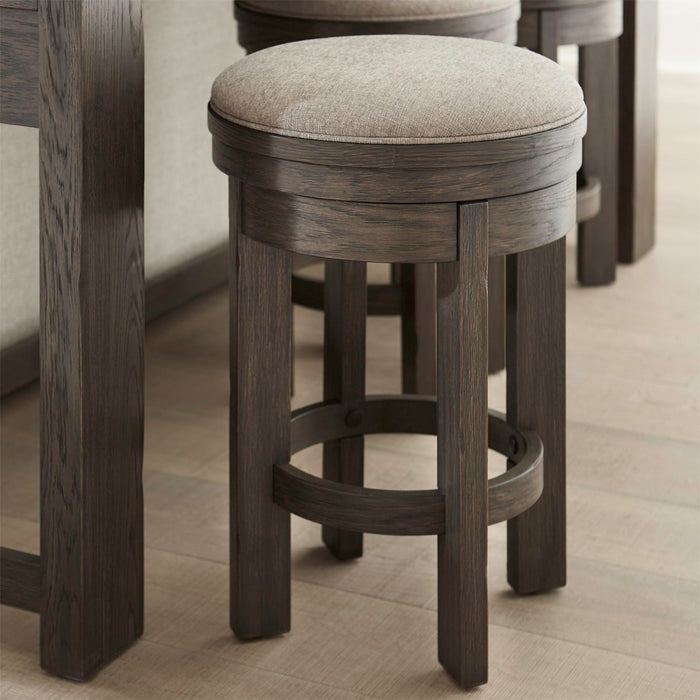 Lennox Hill - Upholstered Swivel Console Stool - Bark – Counter Height (24"-27") by Liberty Furniture at Furniture Wholesale Plus , Nashville furniture store