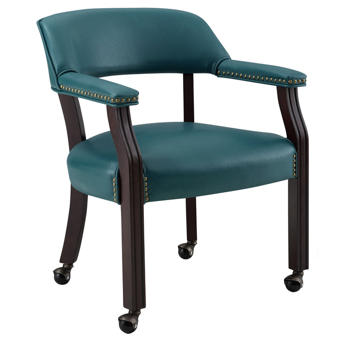 Tournament - Arm Chair With Casters – Arm Chairs by Steve Silver Furniture at Furniture Wholesale Plus , Nashville furniture store