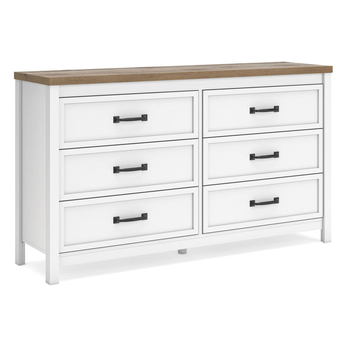 Kerisden - Six Drawer Dresser - White / Brown – Dressers by Signature Design by Ashley® at Furniture Wholesale Plus , Nashville furniture store