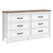 Kerisden - Six Drawer Dresser - White / Brown – Dressers by Signature Design by Ashley® at Furniture Wholesale Plus , Nashville furniture store