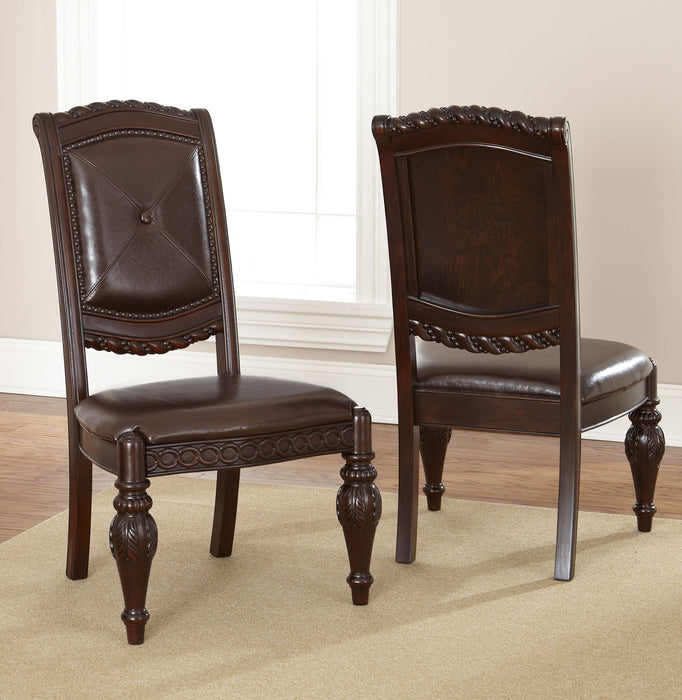 Antoinette - Side Chair (Set of 2) - Dark Brown – Chair Sets by Steve Silver Furniture at Furniture Wholesale Plus , Nashville furniture store