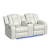Carlo - Power Motion Loveseat With Power Headrest, Console And LED – Reclining Loveseats by Elements International at Furniture Wholesale Plus , Nashville furniture store