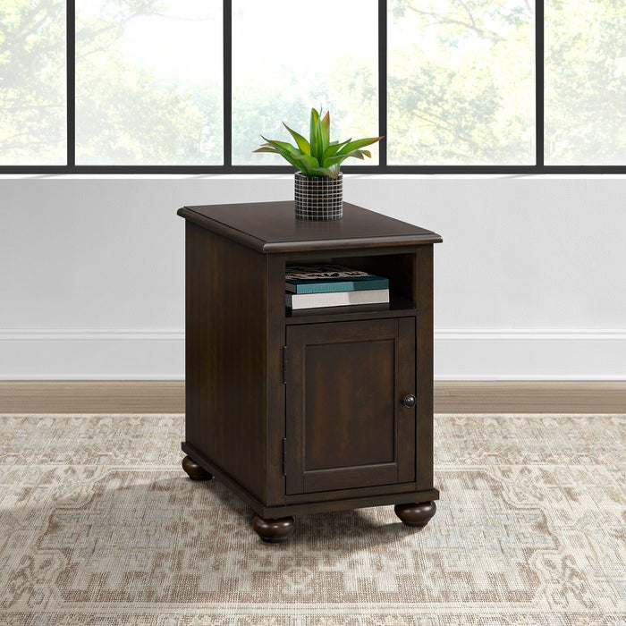 Wagner - Chairside Table With USB - Cherry – Chair Side Tables by Elements International at Furniture Wholesale Plus , Nashville furniture store