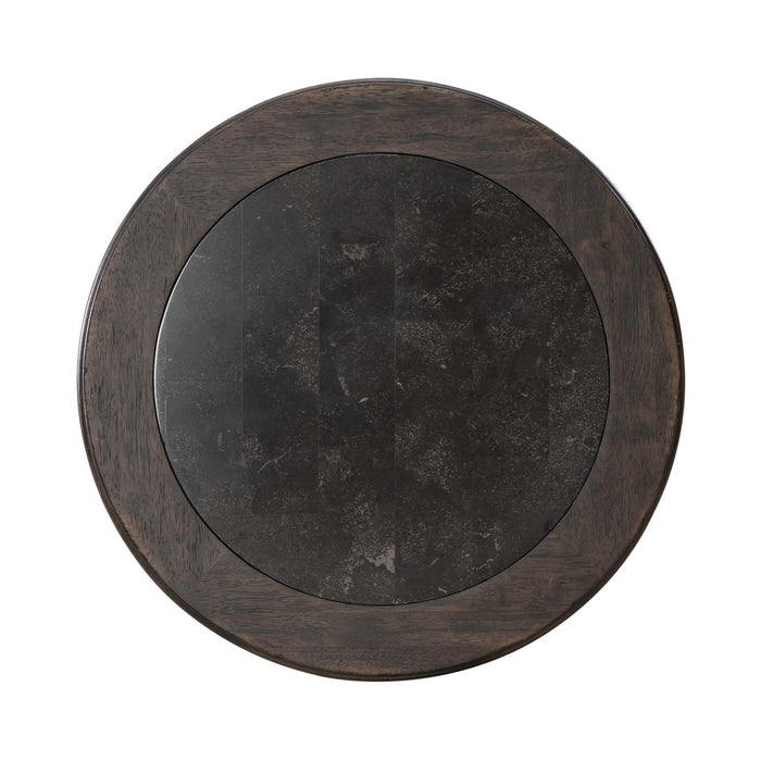 Paradise Valley - Round Chairside Table - Saddle Brown – Chair Side Tables by Liberty Furniture at Furniture Wholesale Plus , Nashville furniture store