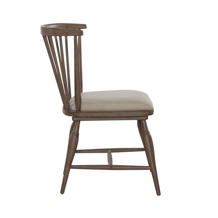 Americana Farmhouse - Upholstered Seat Windsor Chair - Dusty Taupe – Side Chairs by Liberty Furniture at Furniture Wholesale Plus , Nashville furniture store