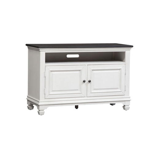 Allyson Park - 46" TV Console - Wirebrushed White / Charcoal – TV Stands by Liberty Furniture at Furniture Wholesale Plus , Nashville furniture store