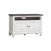 Allyson Park - 46" TV Console - Wirebrushed White / Charcoal – TV Stands by Liberty Furniture at Furniture Wholesale Plus , Nashville furniture store
