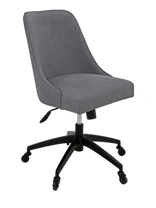 Kinsley - Swivel Upholstered Desk Chair - Dark Gray – Swivel Chairs by Steve Silver Furniture at Furniture Wholesale Plus , Nashville furniture store