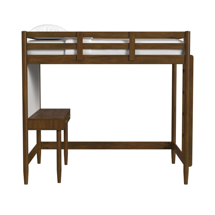 Malibu - Full Loft Bed - Walnut – Loft Beds by Elements International at Furniture Wholesale Plus , Nashville furniture store