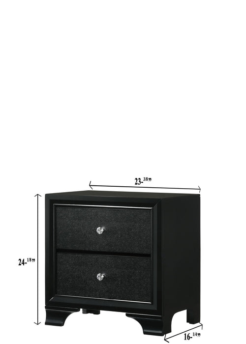 Micah - Nightstand - Black – Accent Nightstands by Crown Mark at Furniture Wholesale Plus , Nashville furniture store