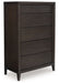 Westonfort - Five Drawer Chest - Espresso – Accent Chests by Ashley® at Furniture Wholesale Plus , Nashville furniture store