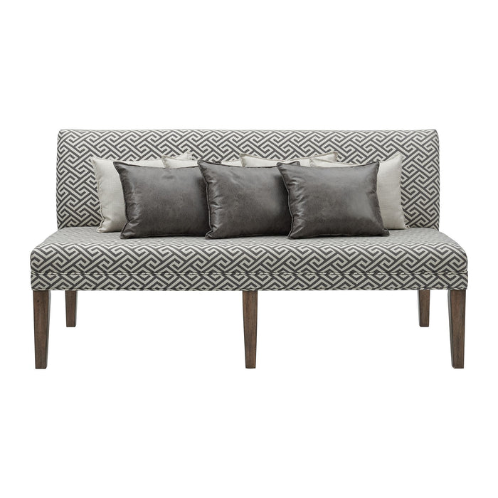Gramercy - Upholstered Dining Settee - Dark Brown – Upholstered Benches by Elements International at Furniture Wholesale Plus , Nashville furniture store