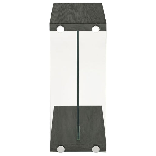 Colby - Engineered Wood C-Shaped Side Table - Weathered Gray – Side Tables by CoasterEveryday at Furniture Wholesale Plus , Nashville furniture store