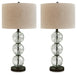 Airbal - Glass Table Lamp (Set of 2) - Clear / Black – Table Lamps by Signature Design by Ashley® at Furniture Wholesale Plus , Nashville furniture store