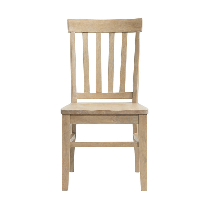 Lakeview - Slat Back Side Chair (Set of 2) - Natural Finish – Chair Sets by Elements International at Furniture Wholesale Plus , Nashville furniture store