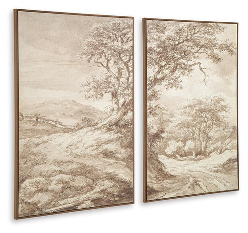 Stormish - Wall Art Set (Set of 2) - Beige / Brown – Canvas Art Sets by Signature Design by Ashley® at Furniture Wholesale Plus , Nashville furniture store