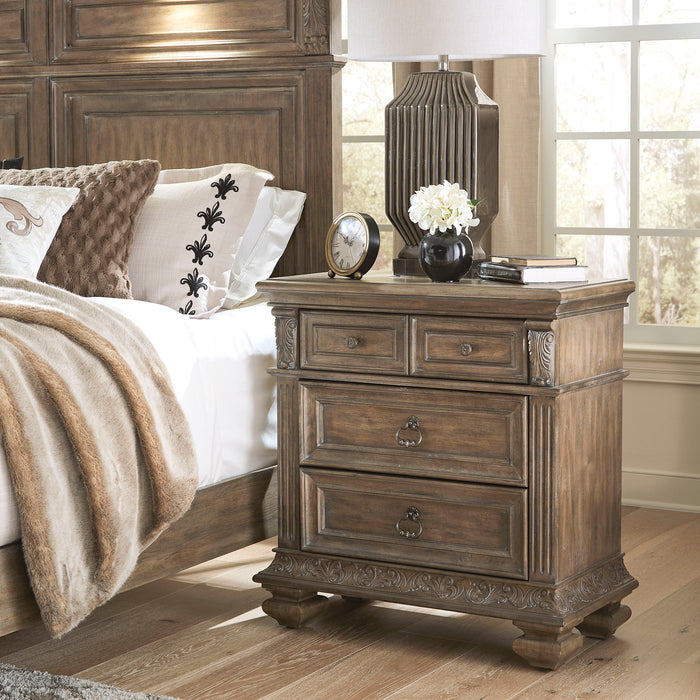 Carlisle Court - Bedside Chest With Charging Station - Medium Brown – Bedside Chests by Liberty Furniture at Furniture Wholesale Plus , Nashville furniture store