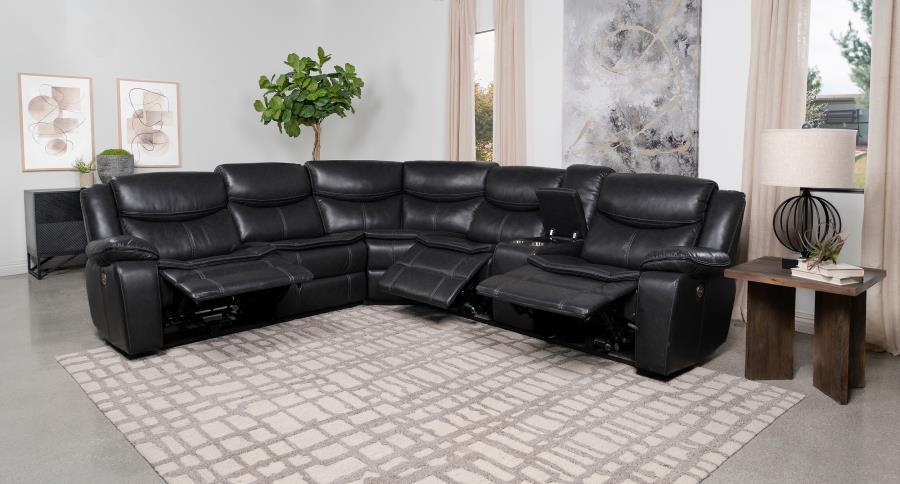 Sycamore - Upholstered Power Reclining Sectional Sofa – Reclining Sectionals by Coaster Fine Furniture at Furniture Wholesale Plus , Nashville furniture store