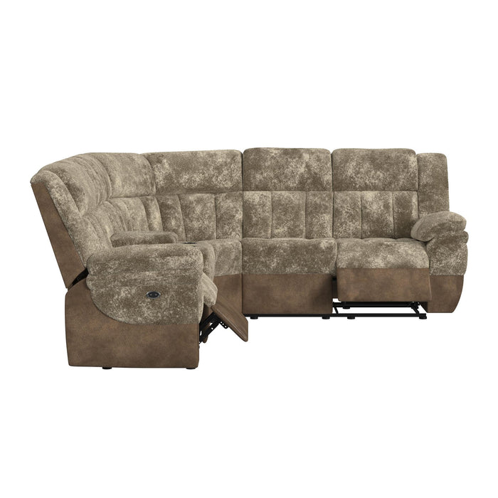 Santorini - 6 Piece Motion Sectional Set – Reclining Sectionals by Elements International at Furniture Wholesale Plus , Nashville furniture store
