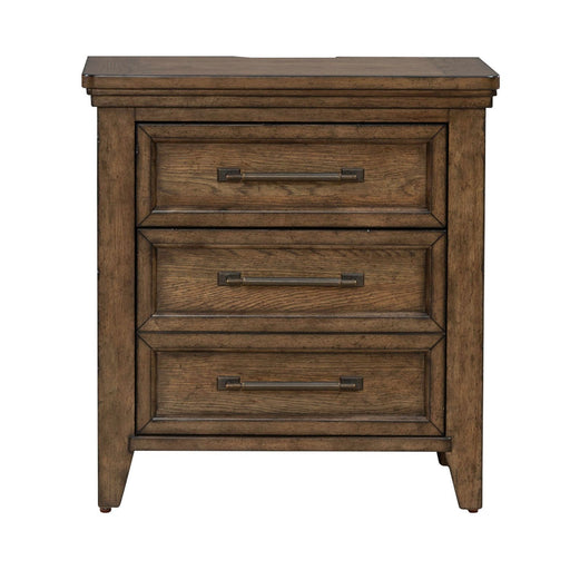 Carolina Park - Nightstand With Charging Station - Amber Brown – Nightstands w/ Charging Stations by Liberty Furniture at Furniture Wholesale Plus , Nashville furniture store